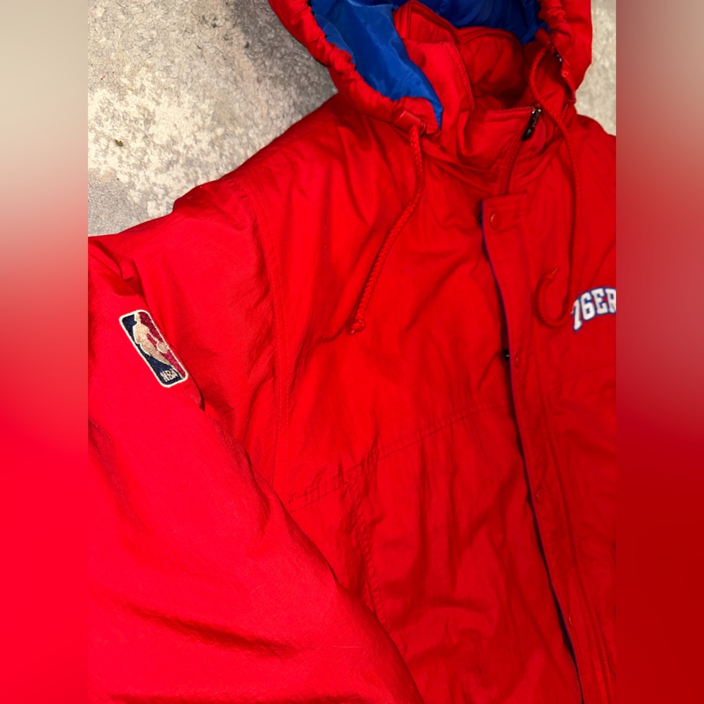 Red Hooded Puffer Jacket - Men's - Picture 8 of 13